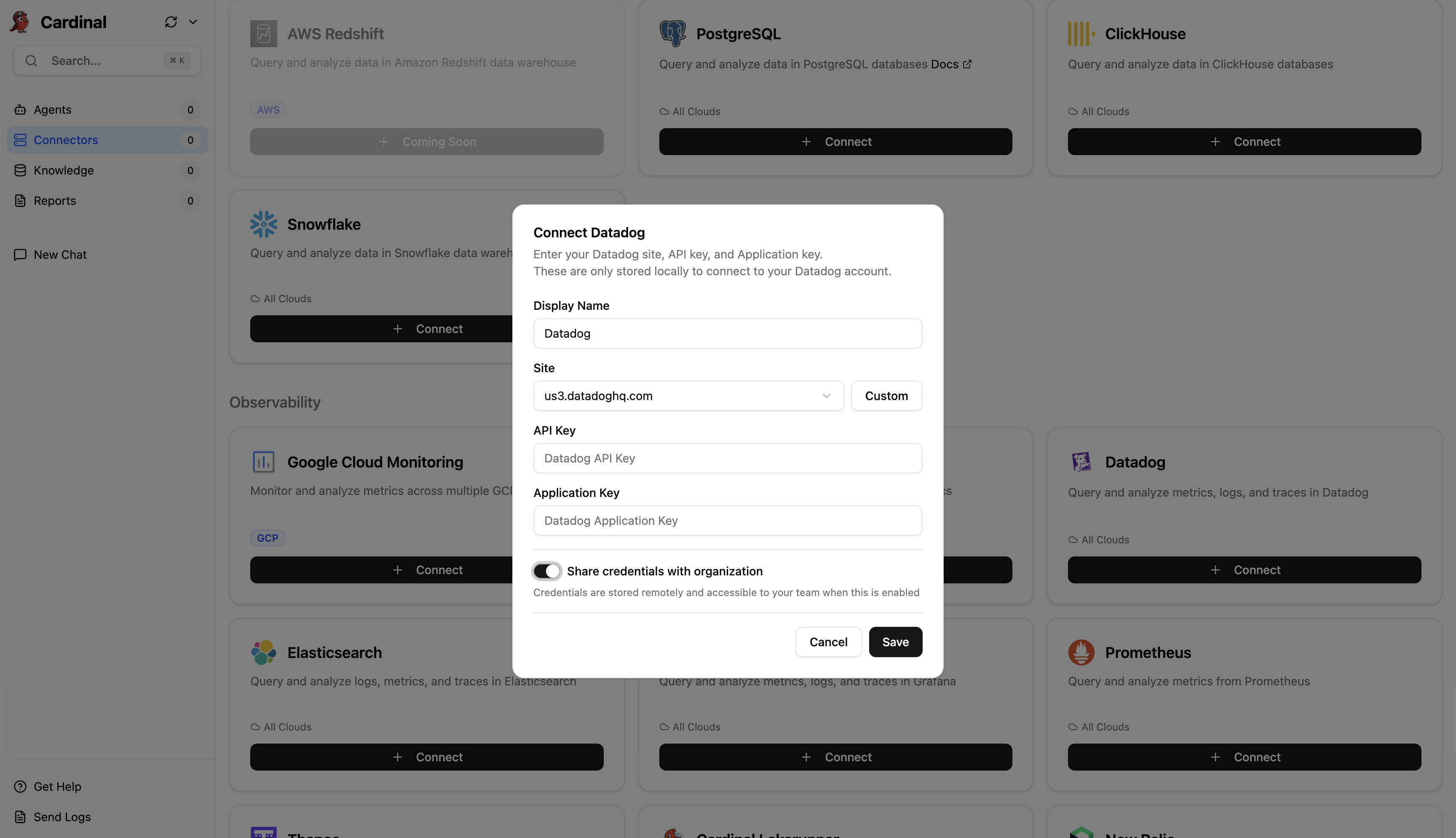 Add Datadog Connector