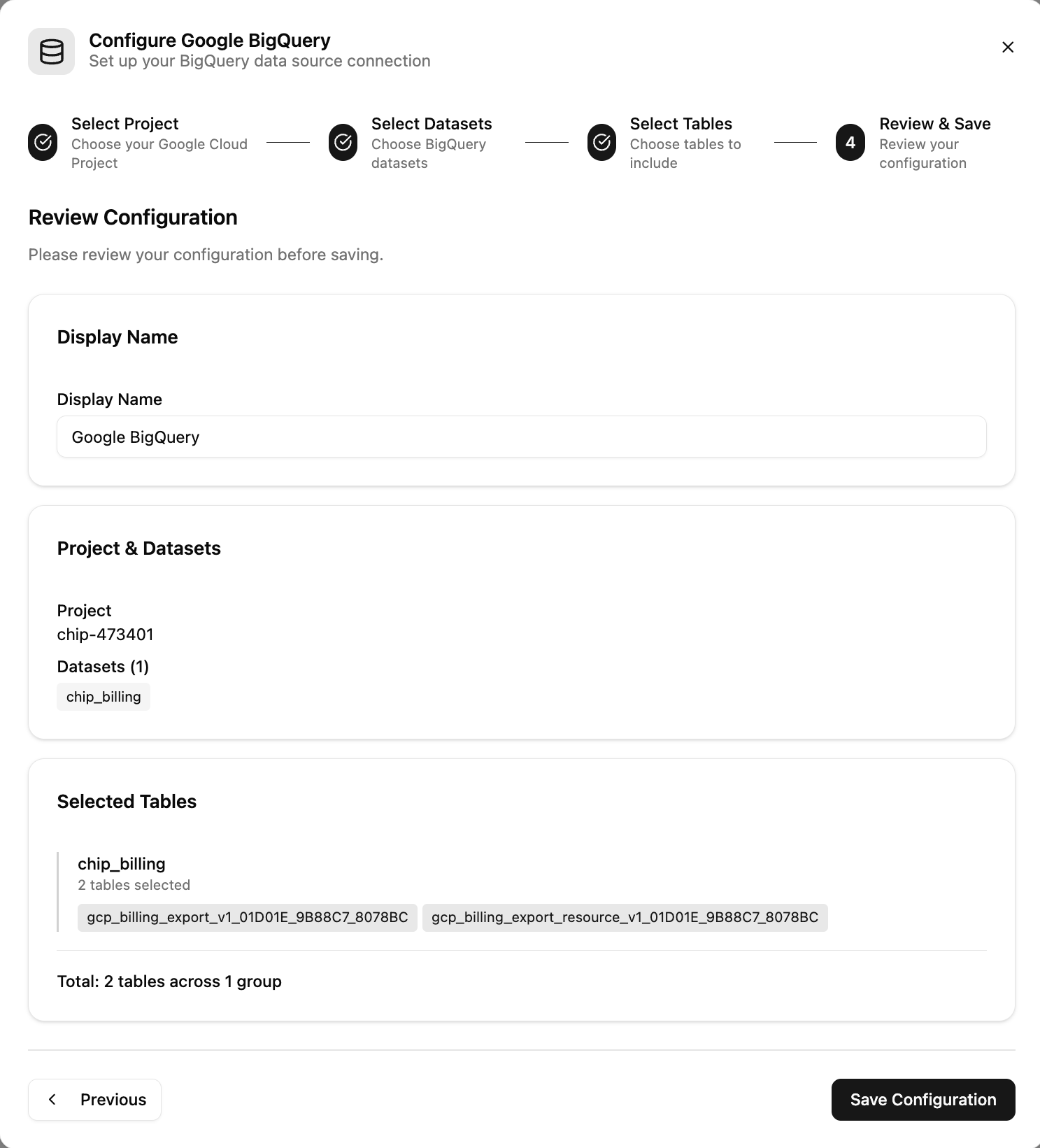 Step 4: Save Configuration